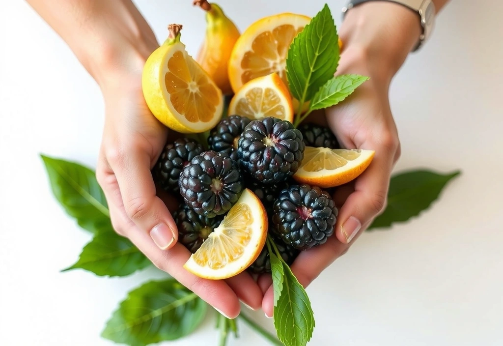 Hands holding fresh, natural ingredients, symbolizing ethical sourcing